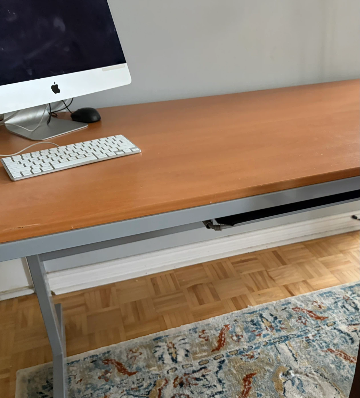 Wooden Home Office Desk and chair - photo 3