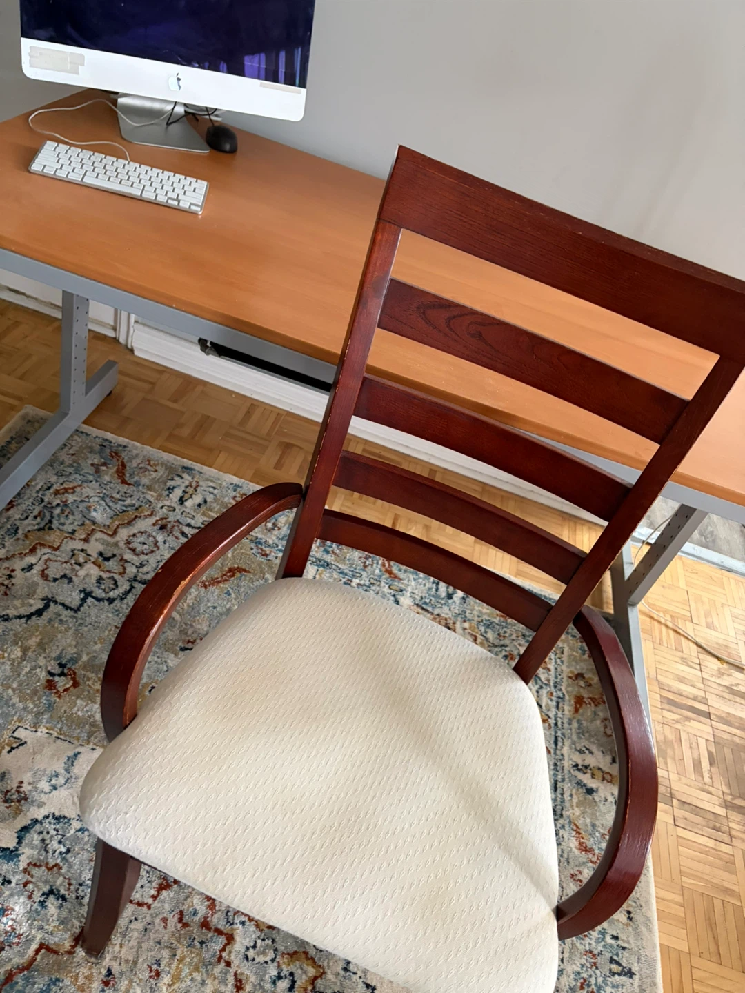 Wooden Home Office Desk and chair - photo 4