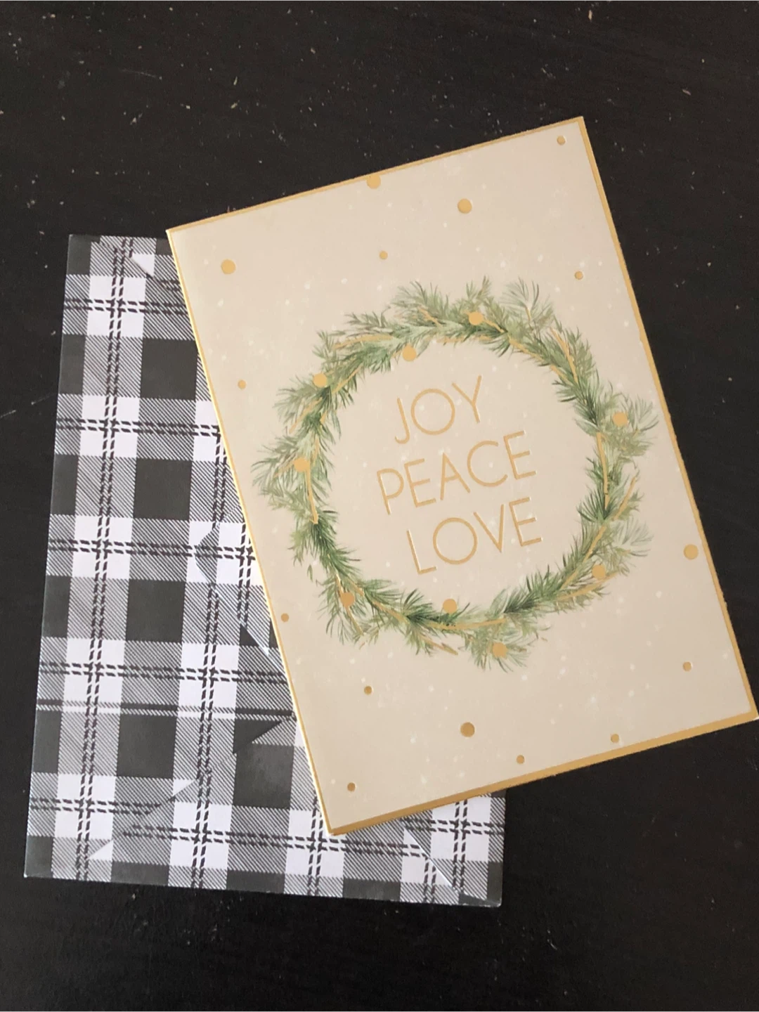 Joy Peace Love Holiday Greeting Card