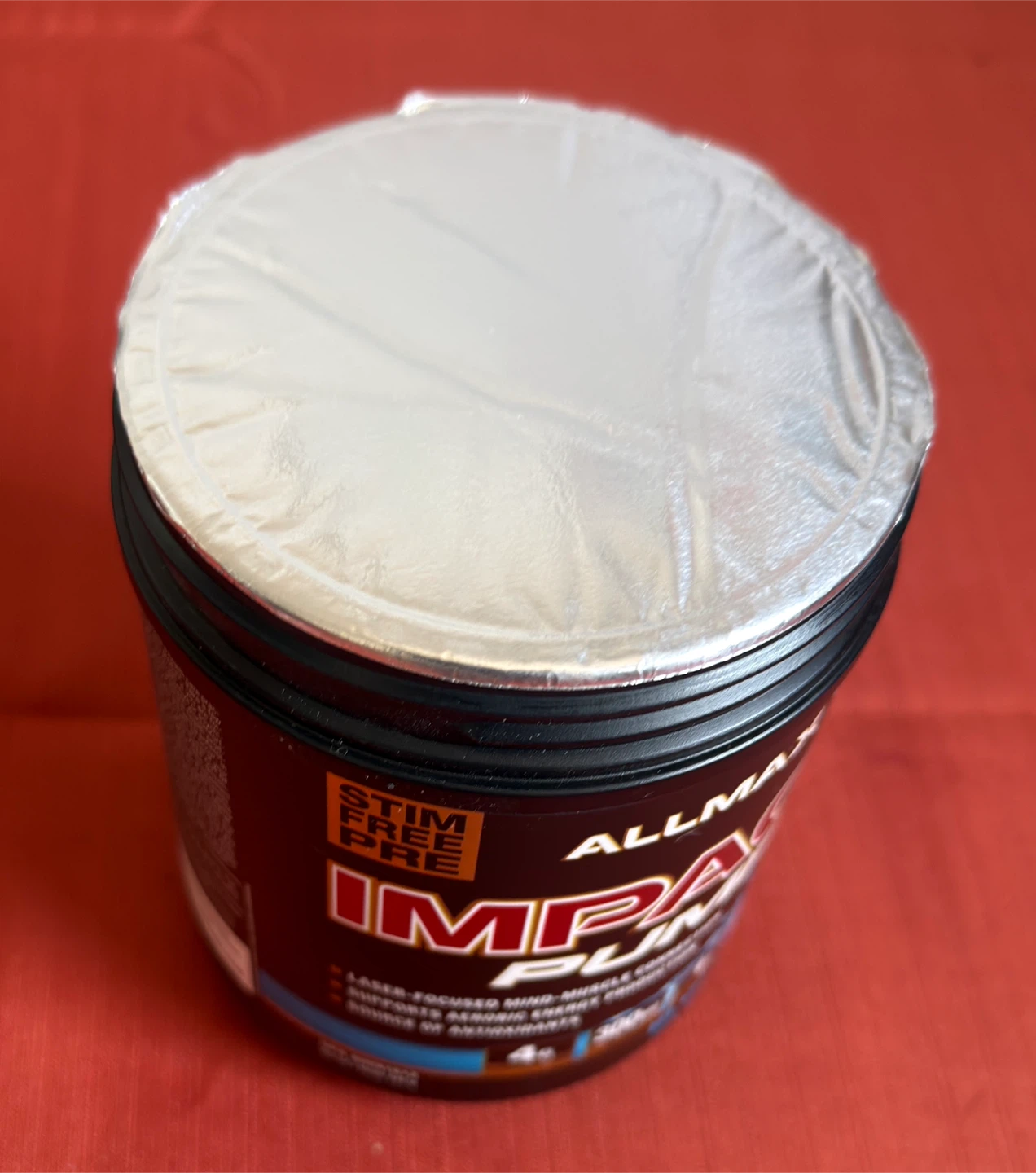 ALLMAX Impact Pump Stim-Free Pre-Workout Blue Raspberry Sealed - photo 2