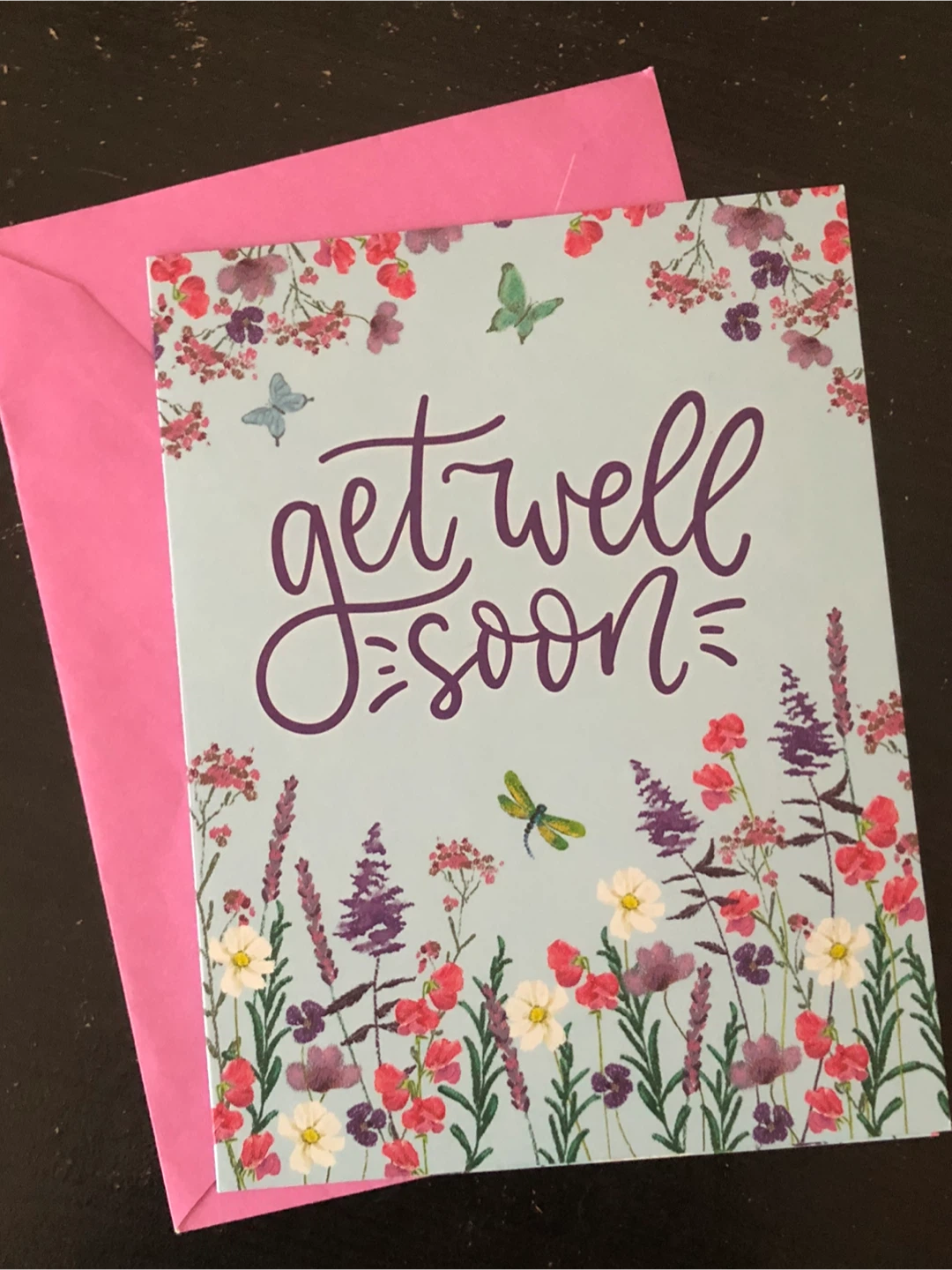 Floral Get Well Soon Greeting Card