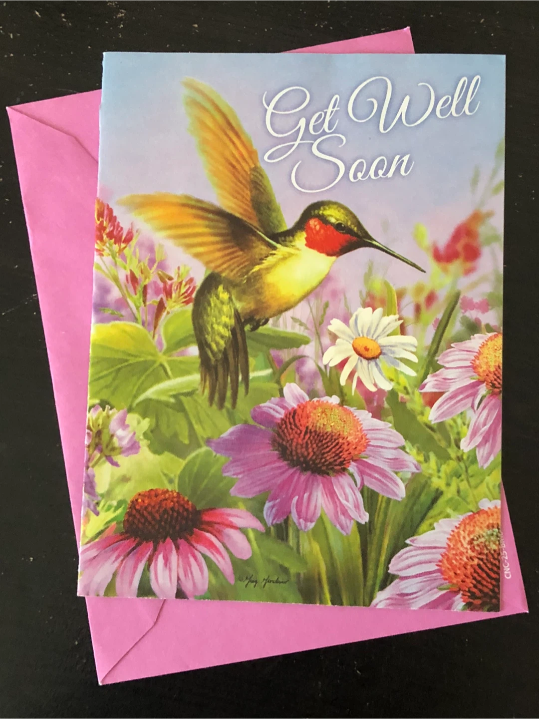 Get Well Soon Hummingbird Greeting Card