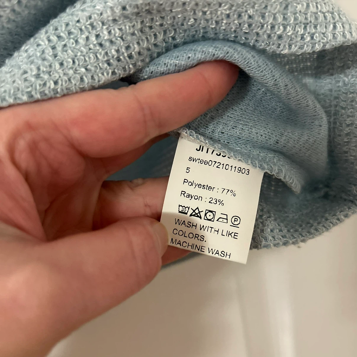 SHEIN Light Blue V-Neck Top - photo 5