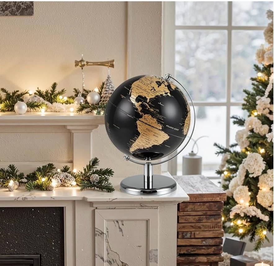 Desktop Globe 14cm Black and Gold - photo 4