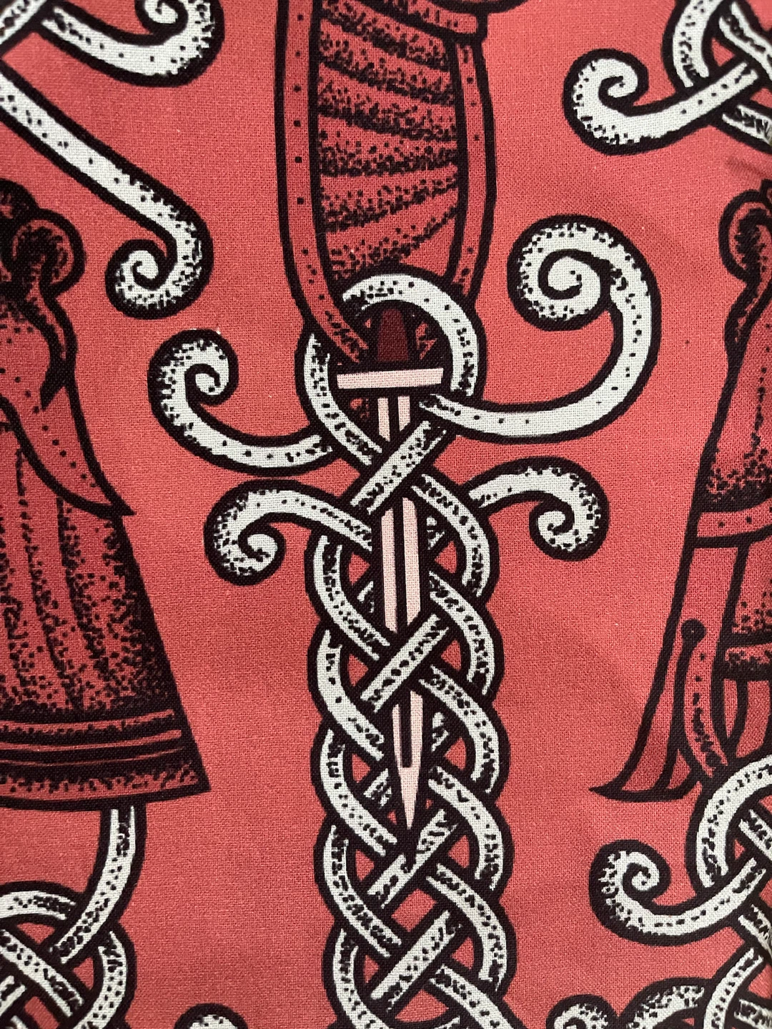 Norse Pattern Cotton Fabric Remnant