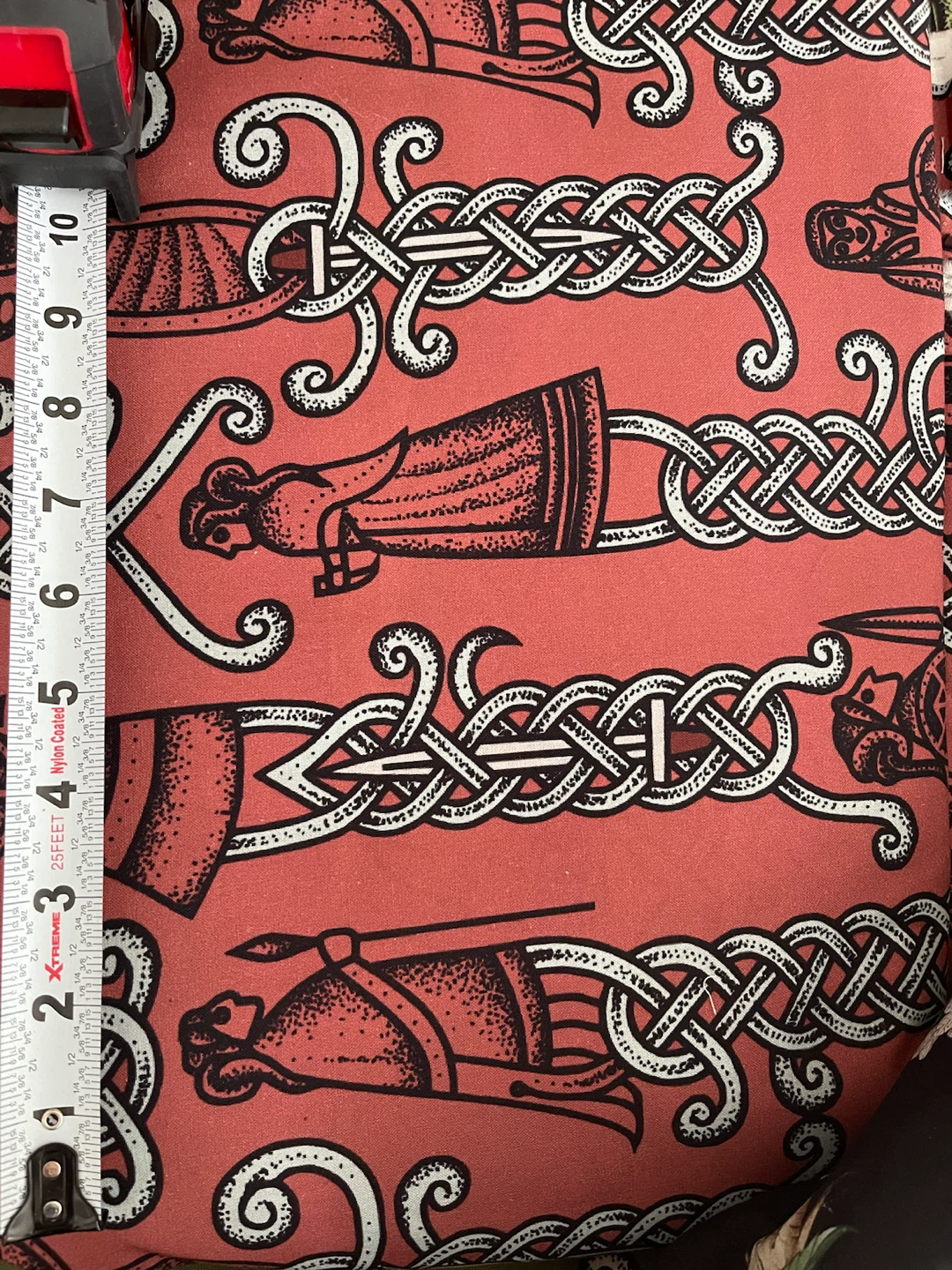 Norse Pattern Cotton Fabric Remnant - photo 2