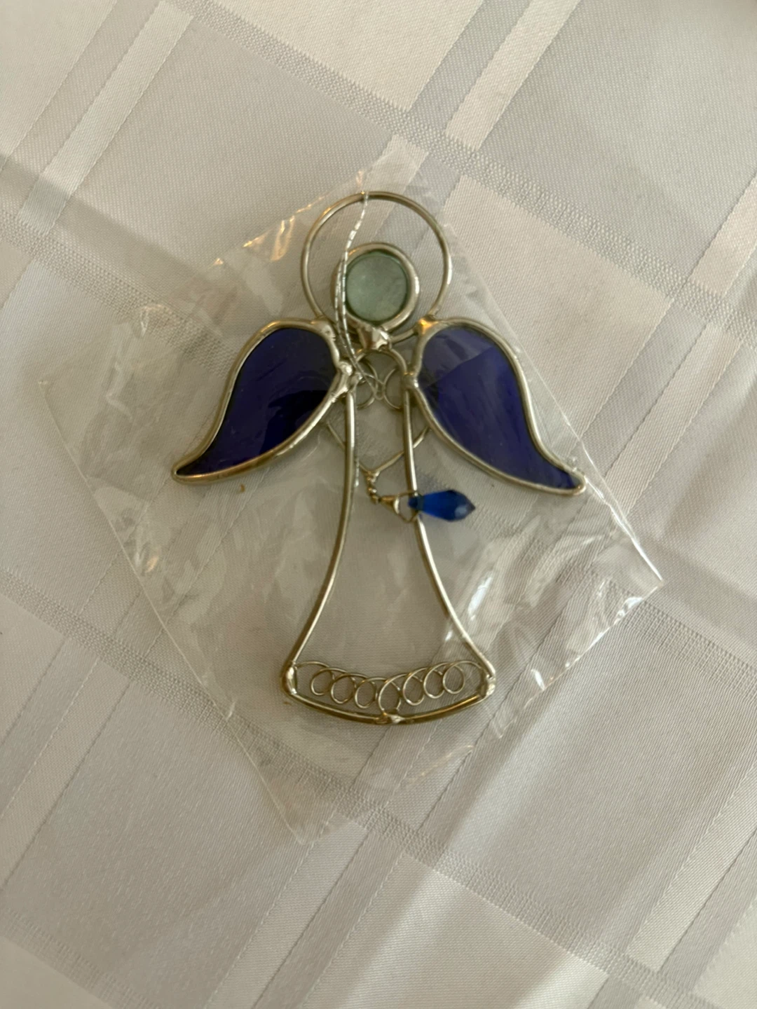 Set of Two Stained Glass Angel Ornaments - photo 3