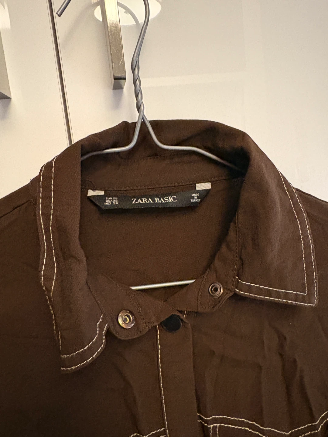 ZARA BASIC Brown Shirt XS - photo 2