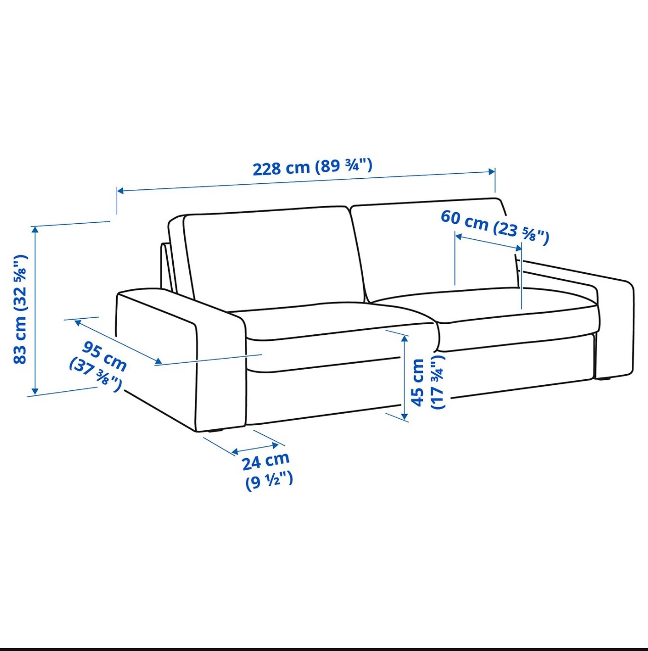 IKEA Kivik Sofa, Light Grey