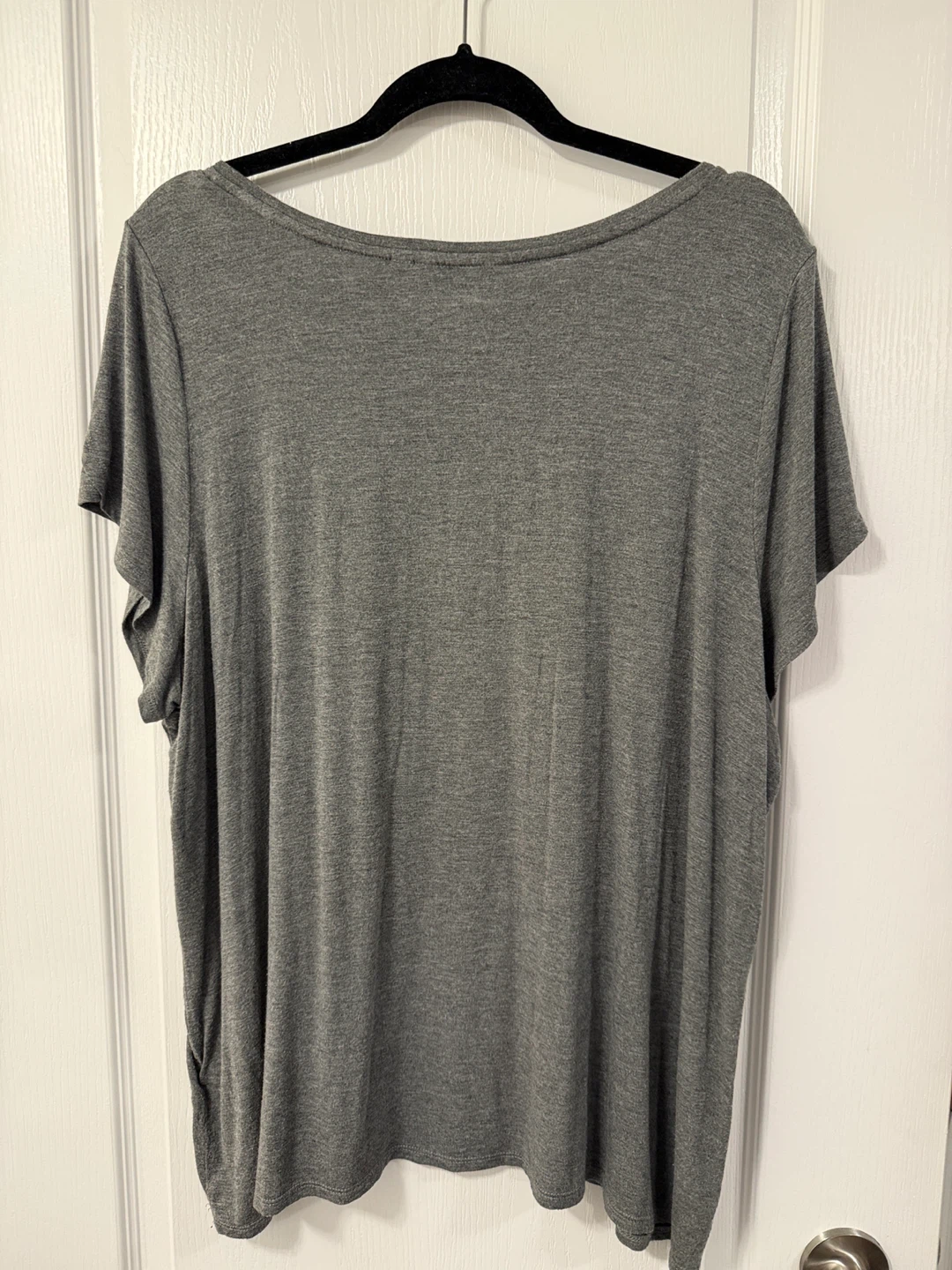 Reitmans Grey Embellished Short Sleeve Top - photo 2