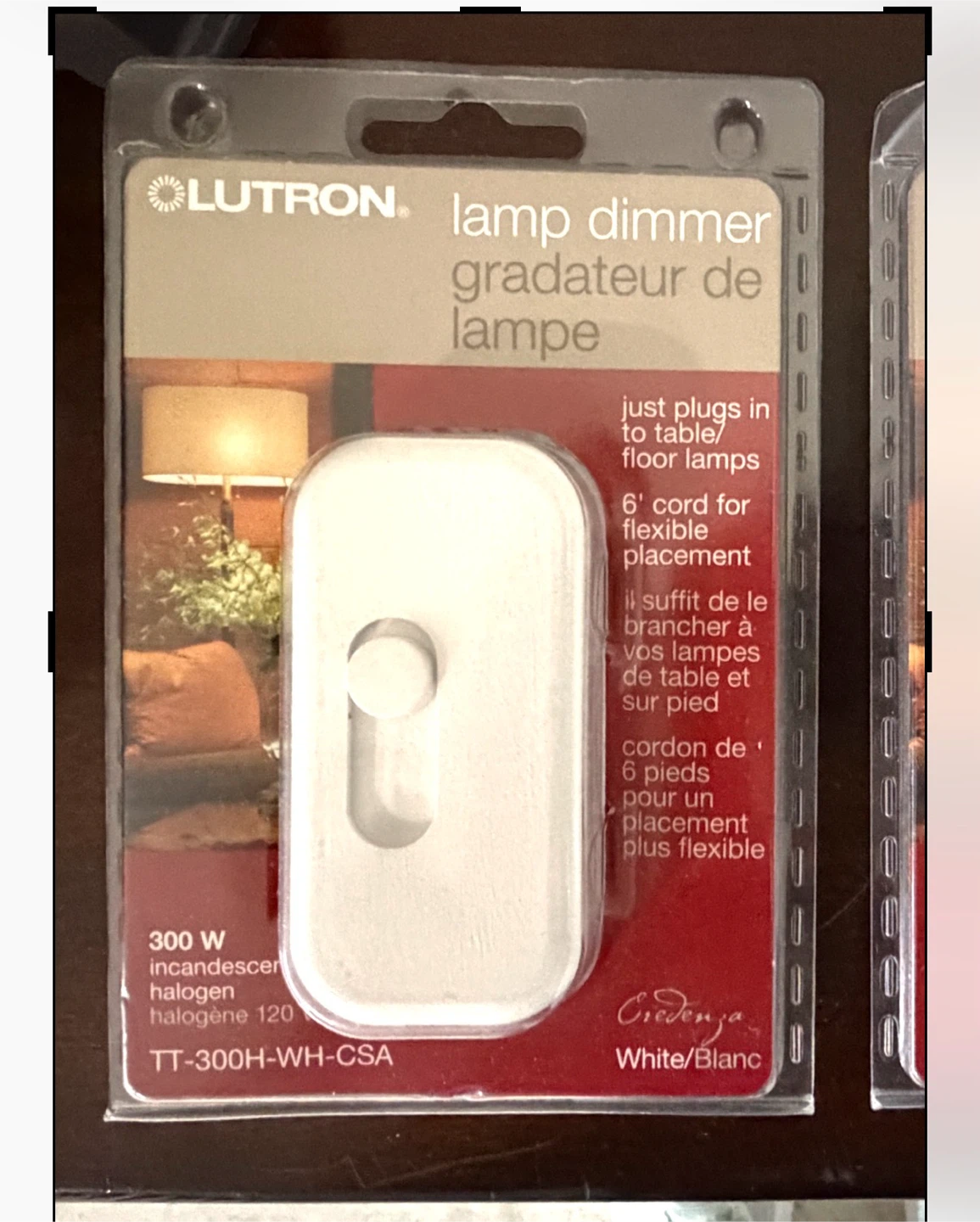 2 Lutron Credenza Plug-in Lamp Dimmers