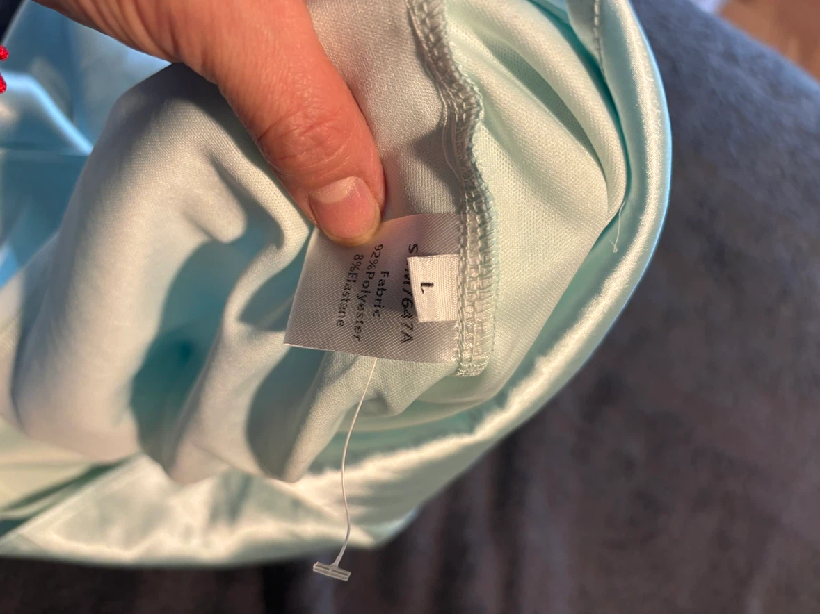 Light blue floral strap satin mini dress - photo 2