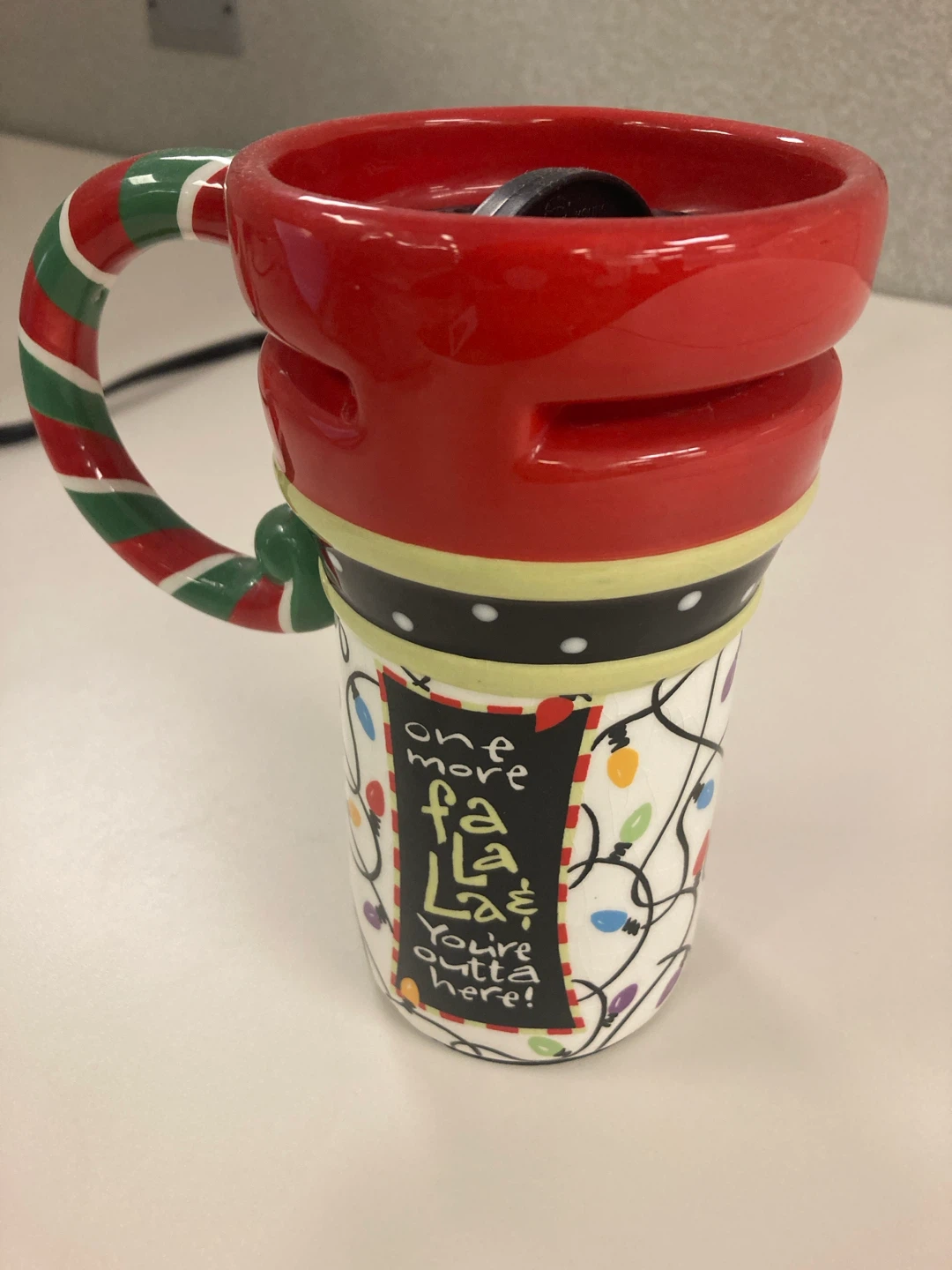 Christmas Themed Ceramic Travel Mug