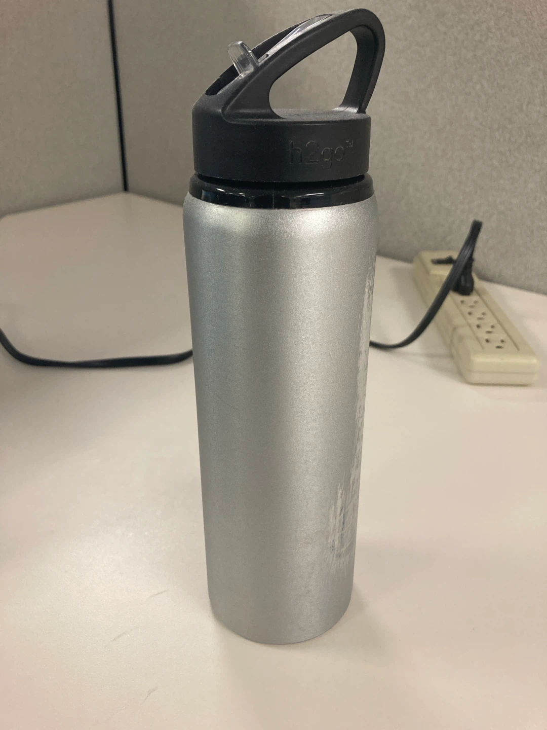 h2go Silver Water Bottle