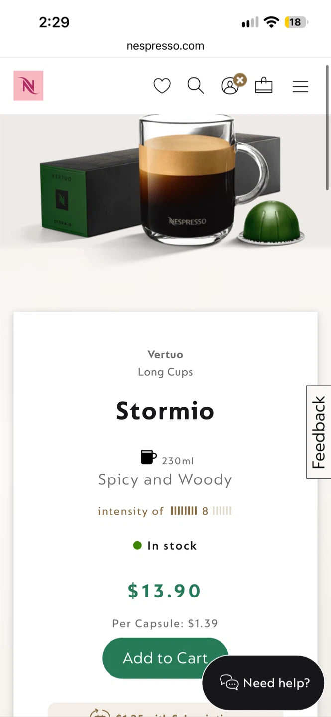Nespresso Vertuo Coffee Capsules - 6 Boxes - photo 3