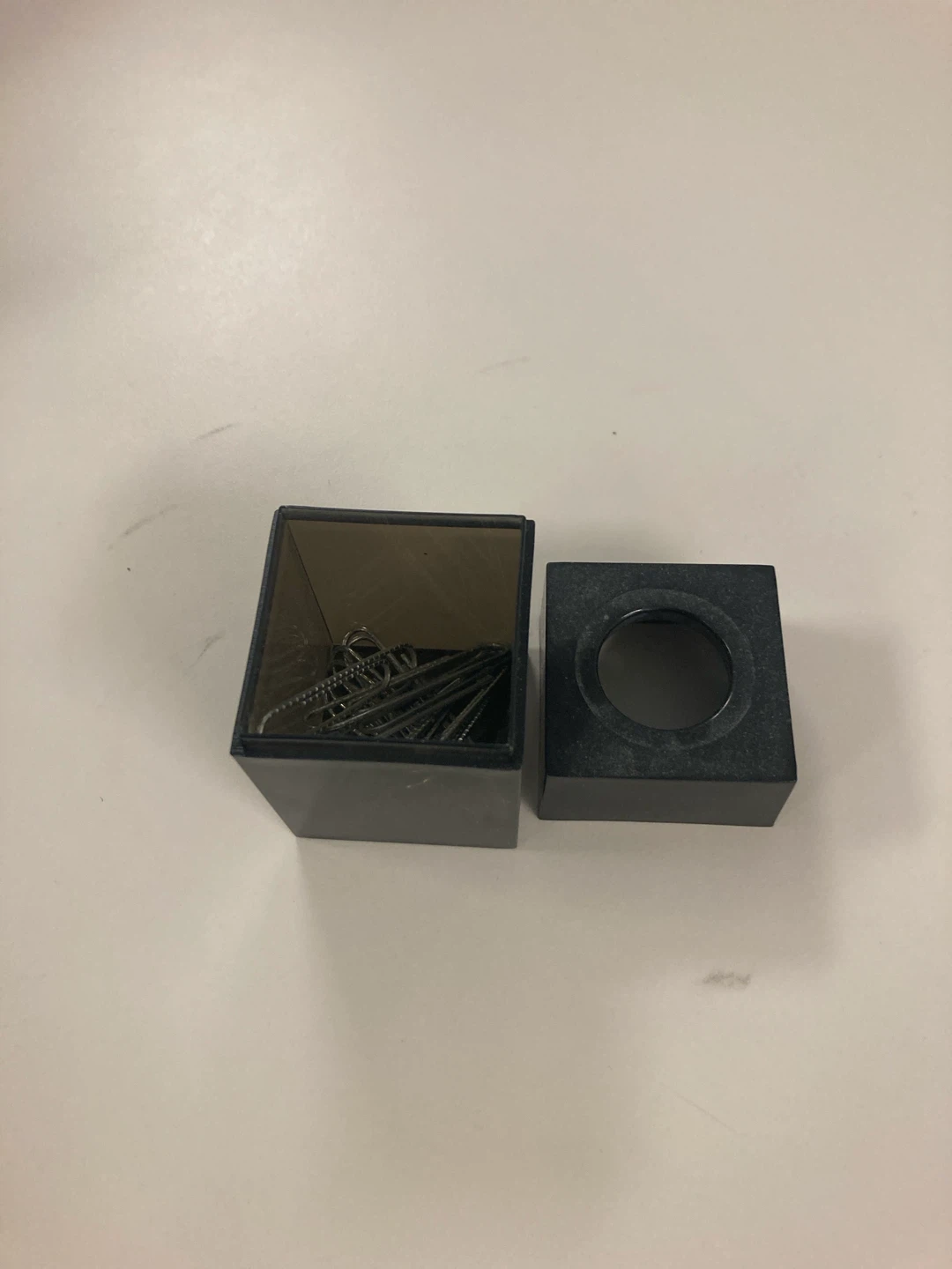 Black Square Desk Paper Clip Holder