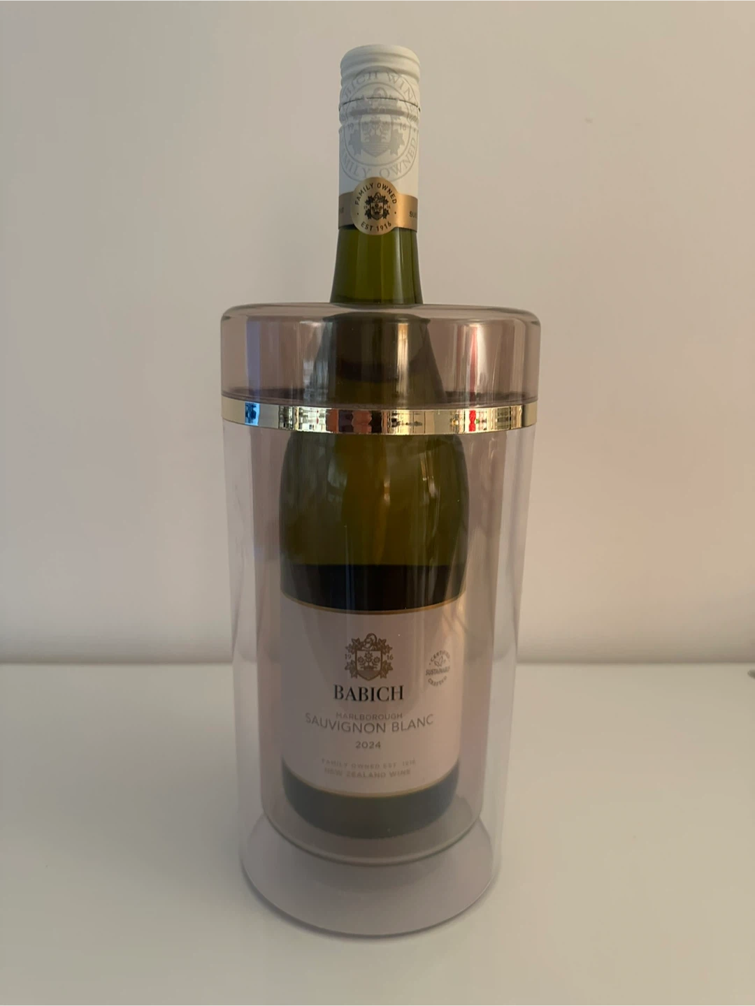Vintage 1980’s Acrylic Wine Bottle Chiller