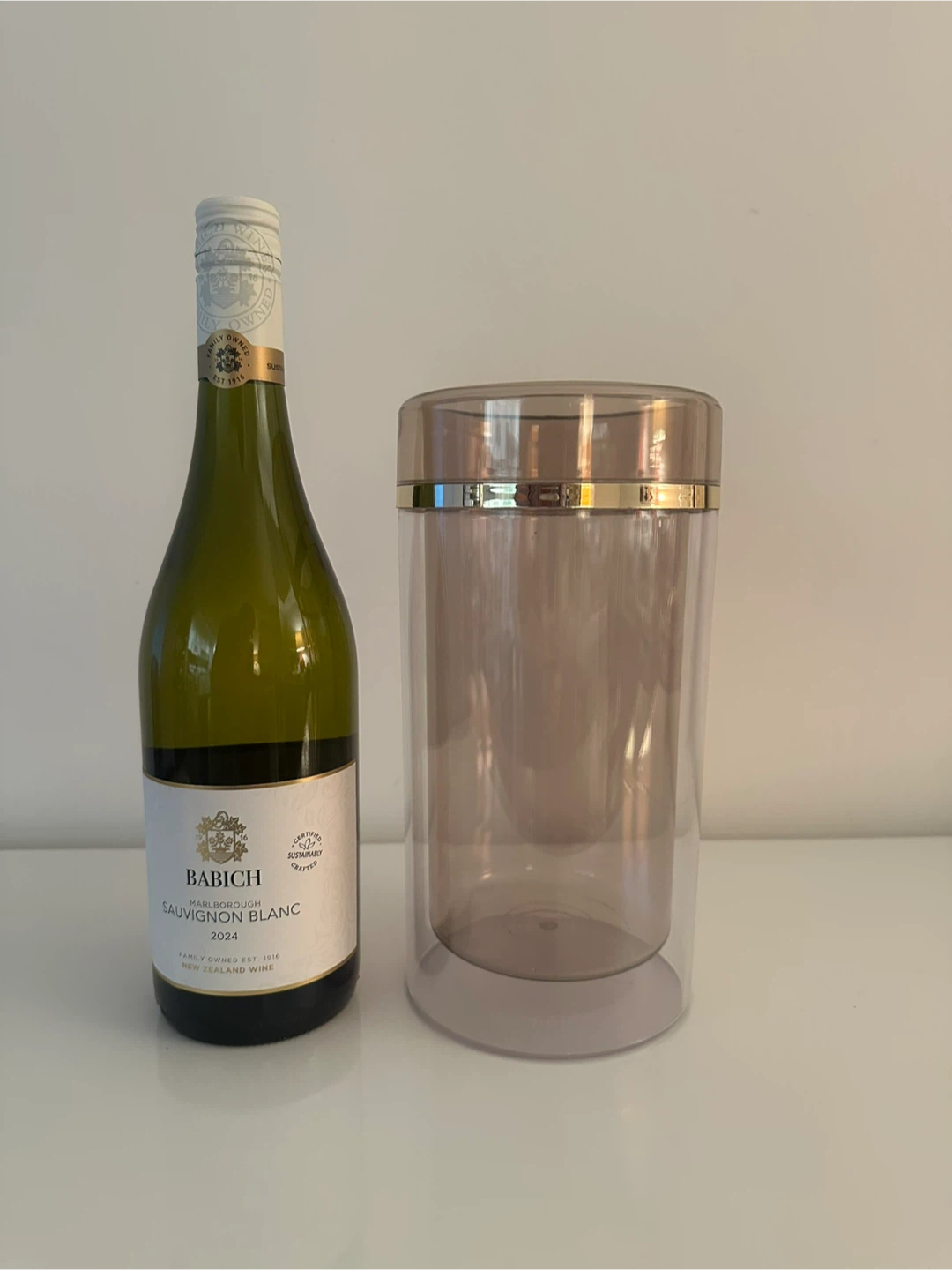 Vintage 1980’s Acrylic Wine Bottle Chiller - photo 2