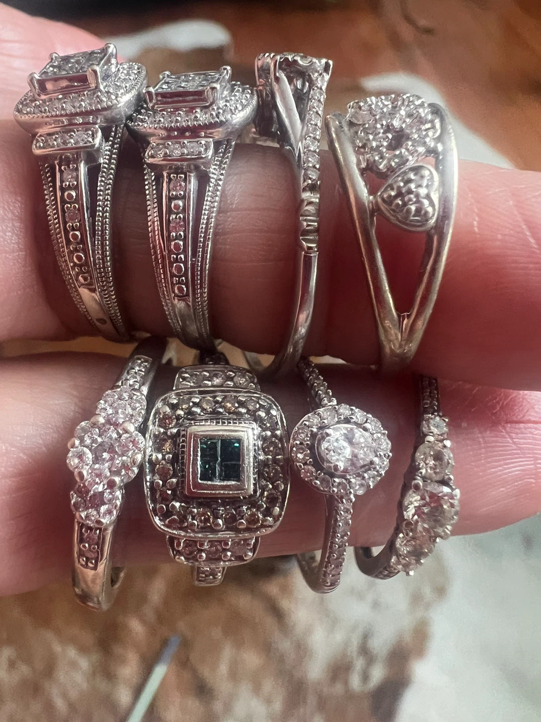 10 k -14 k diamond rings -350 dollars each