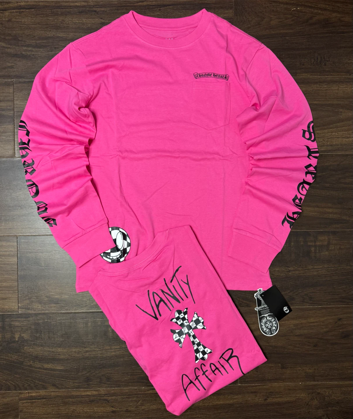 Chrome Hearts Pink Vanity Affair Long Sleeve Shirt