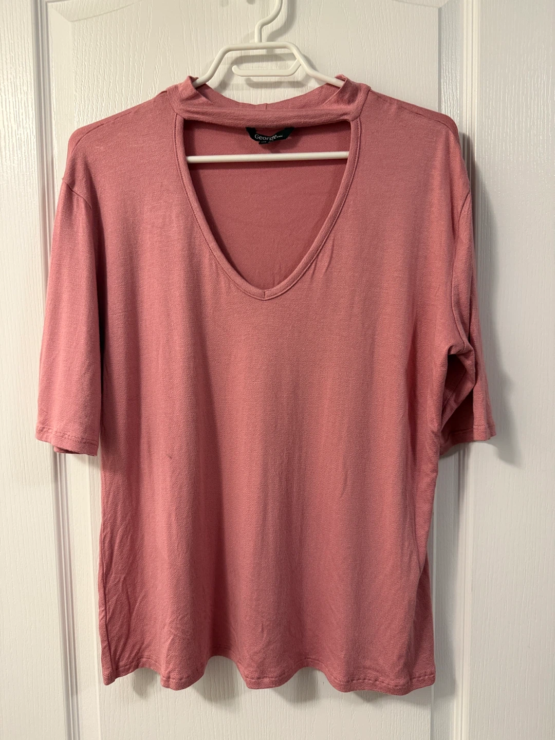 George Pink Choker Neck Top