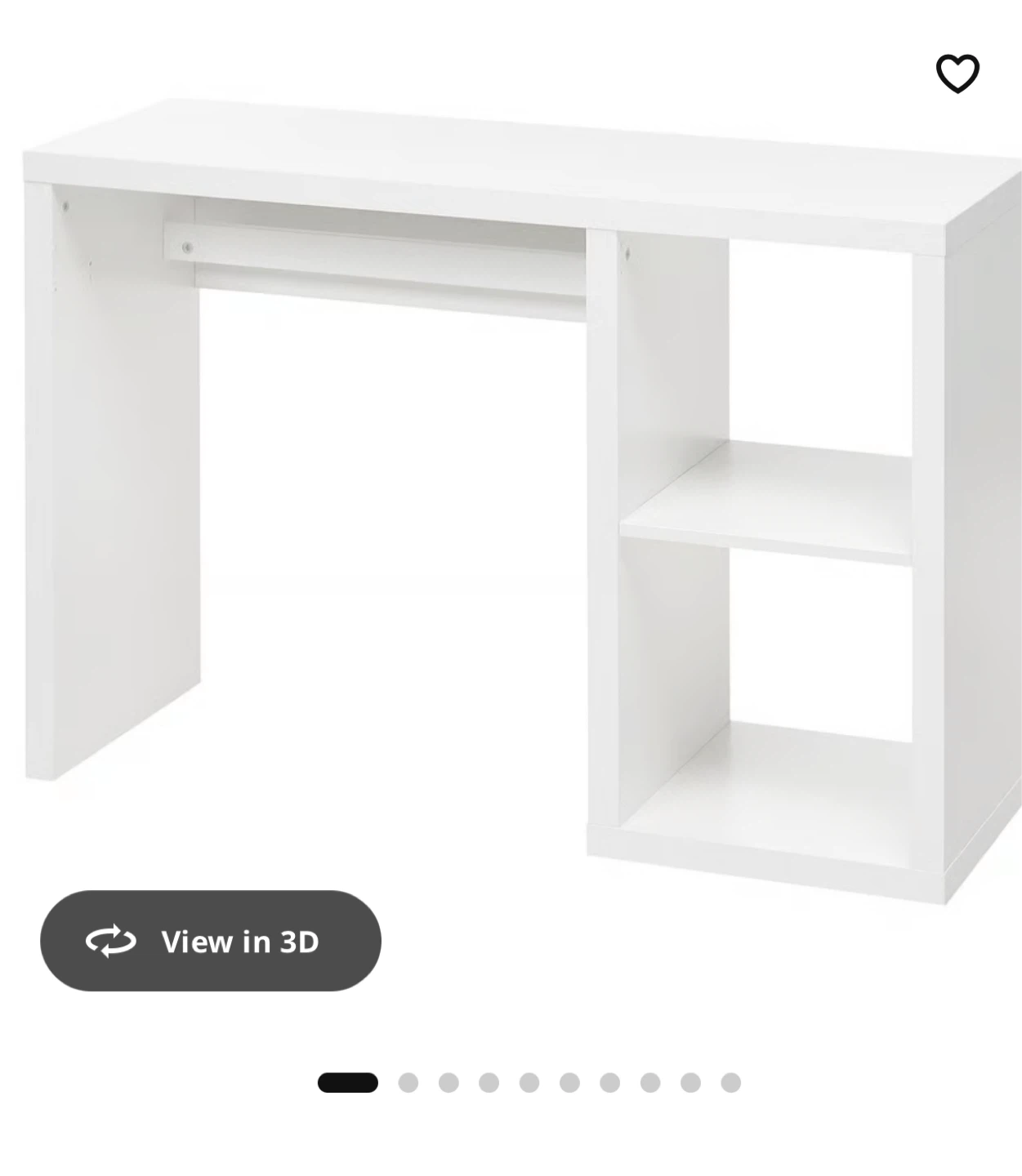 White IKEA KALLAX desk