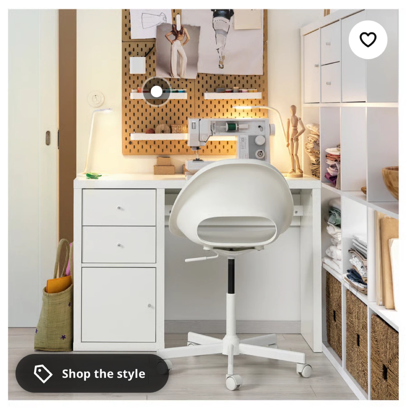 White IKEA KALLAX desk - photo 2