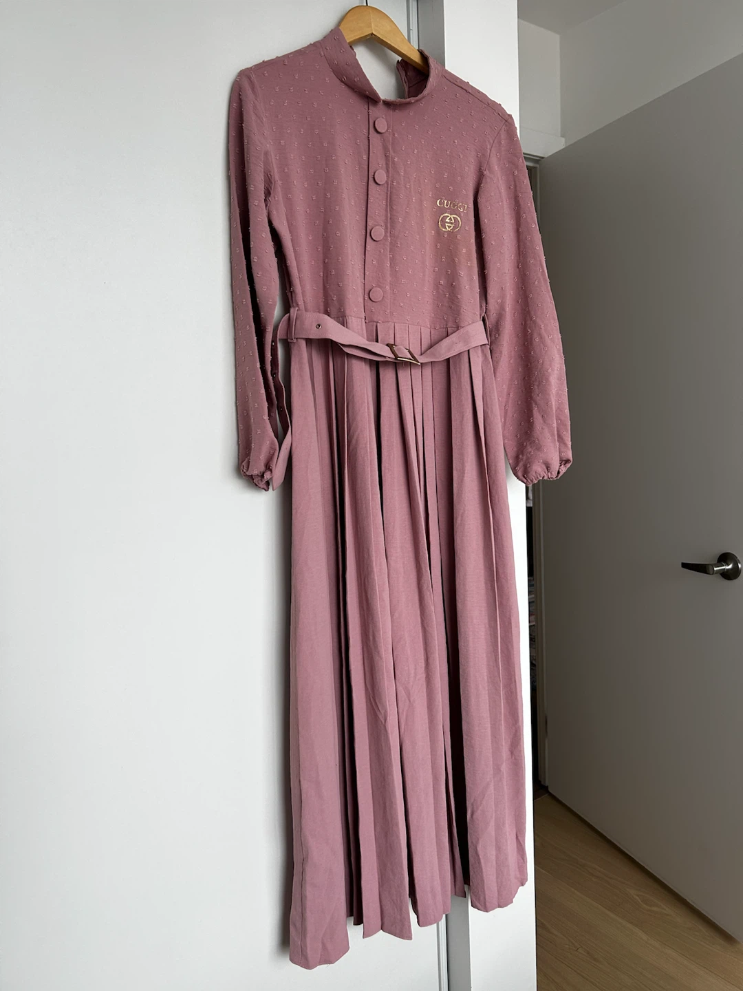 Pink Pleated Maxi Dress - photo 2