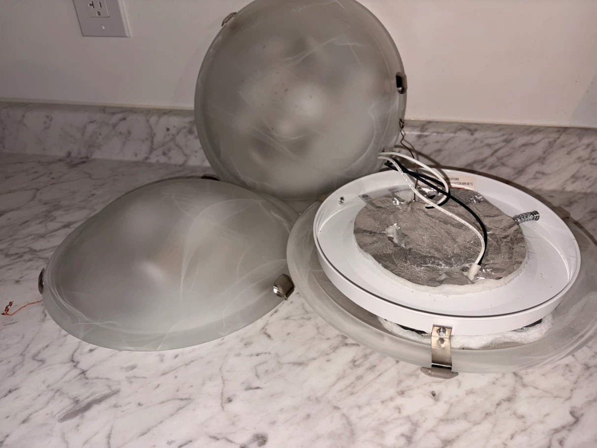 Frosted Glass Flush Mount Ceiling Light