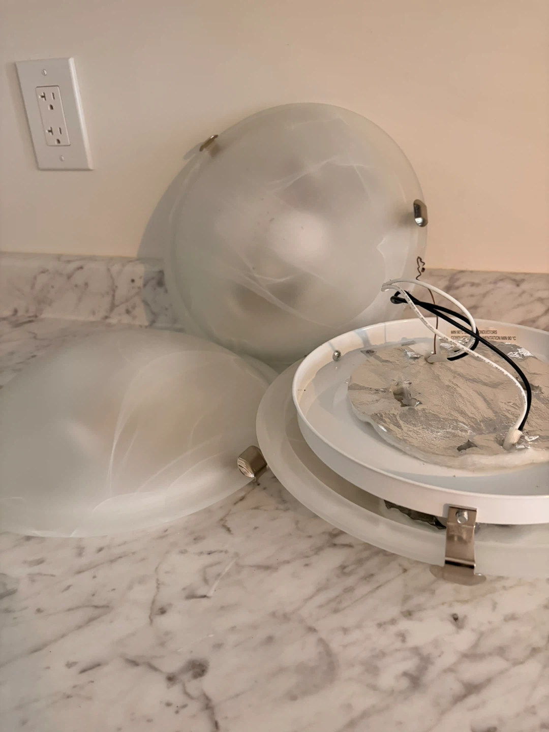 Frosted Glass Flush Mount Ceiling Light - photo 4