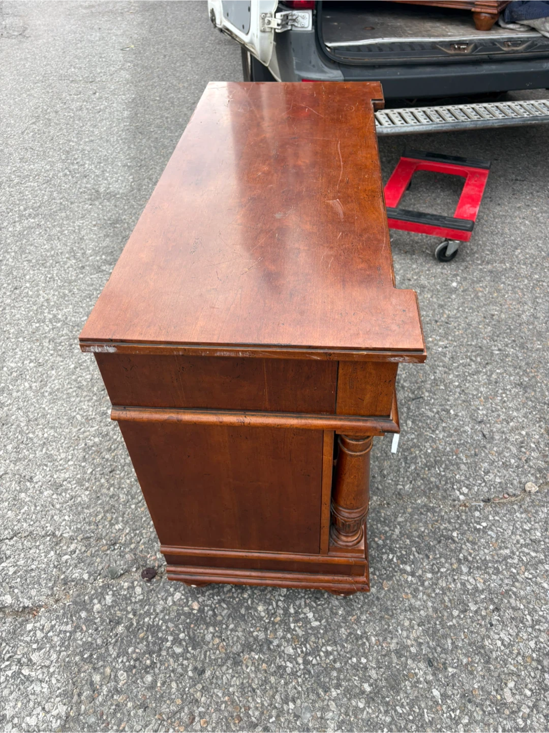 Free delivery used Vintage Style Wooden Three-Drawer Chest - photo 5