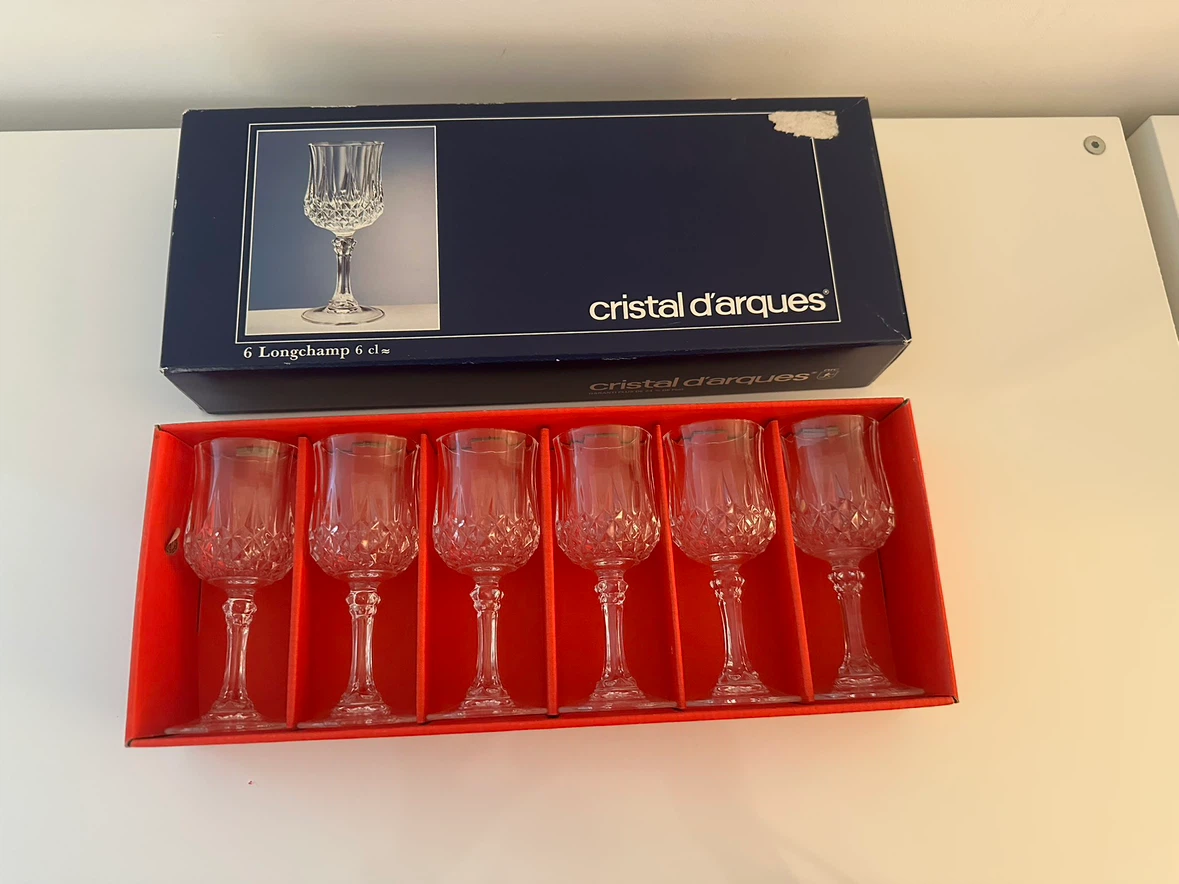 6 Cristal d'Arques Longchamp Glasses