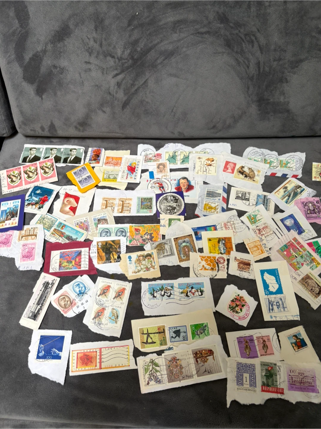 Large collection of vintage postage stamps