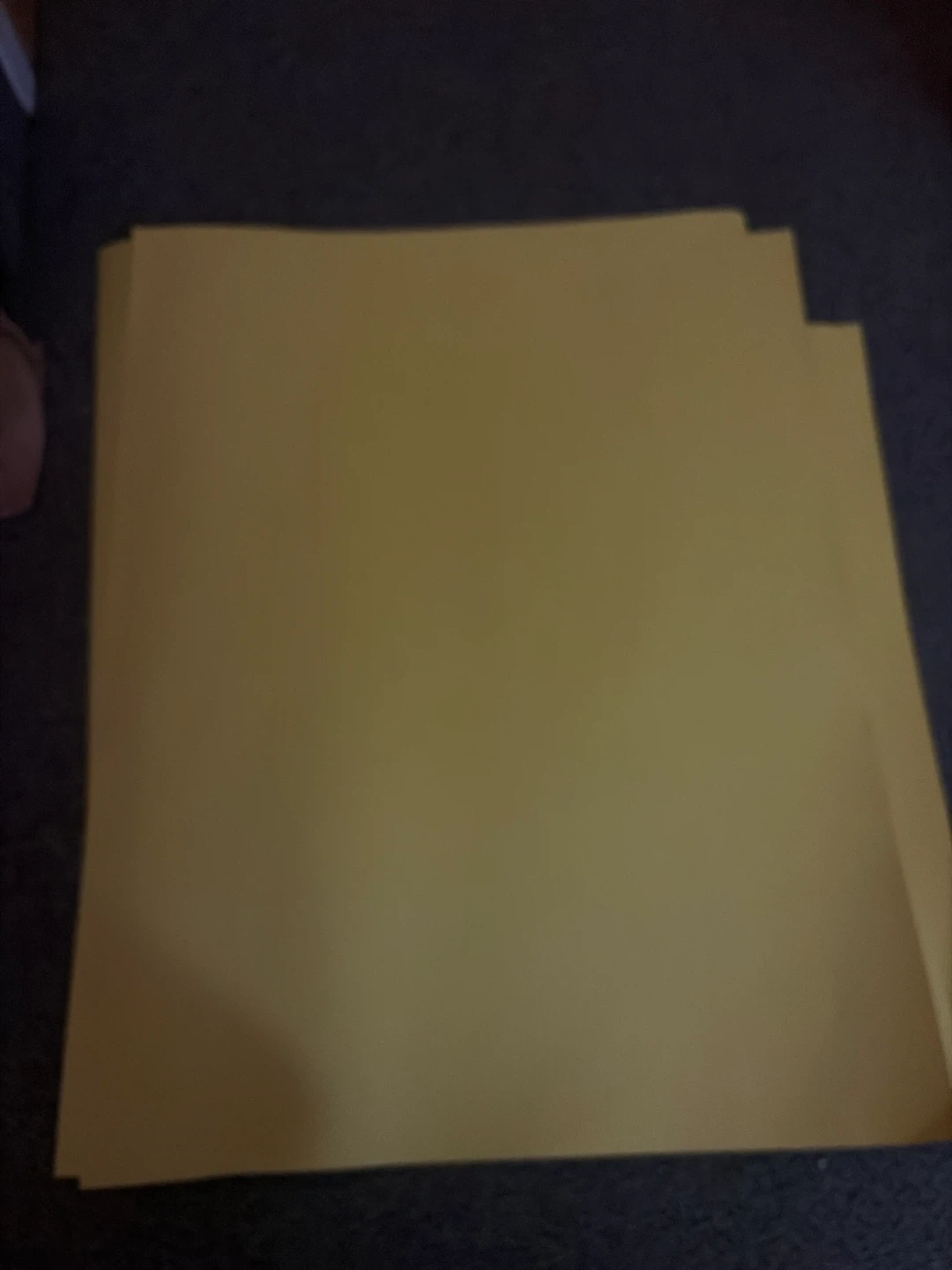Yellow Construction Paper Sheets