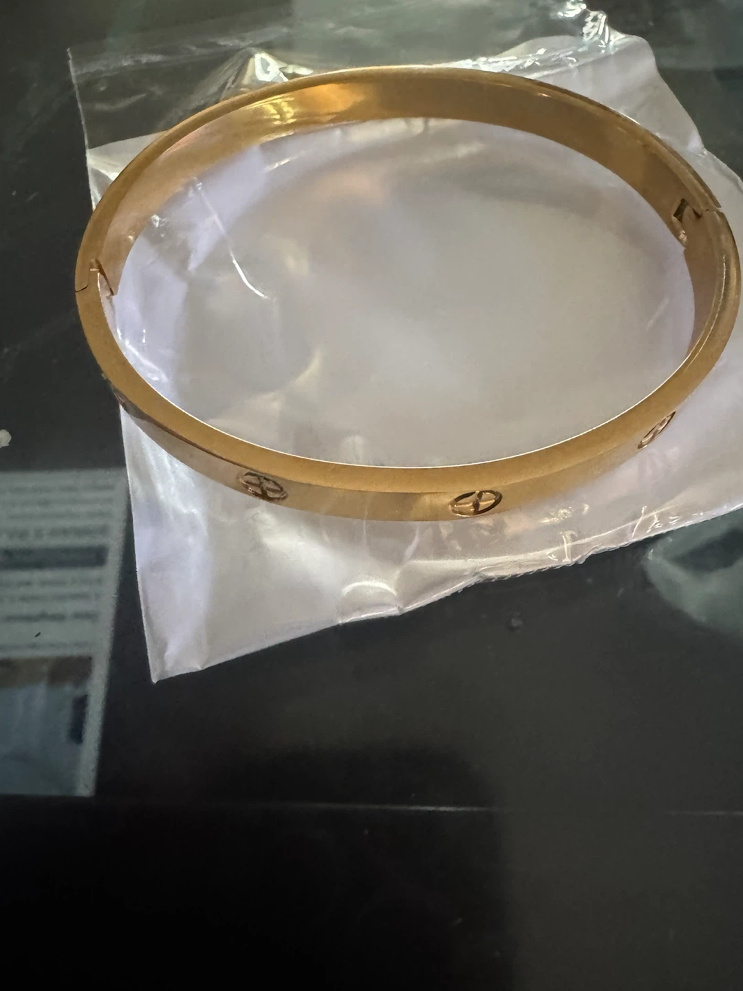 Gold-tone bangle bracelet - photo 2