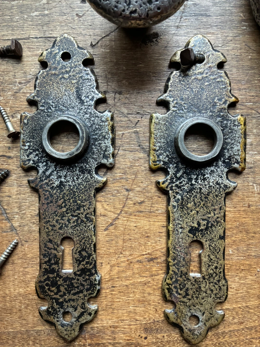 Vintage Peterboro Door Knobs & Mortise Lock Arts & Crafts Deco