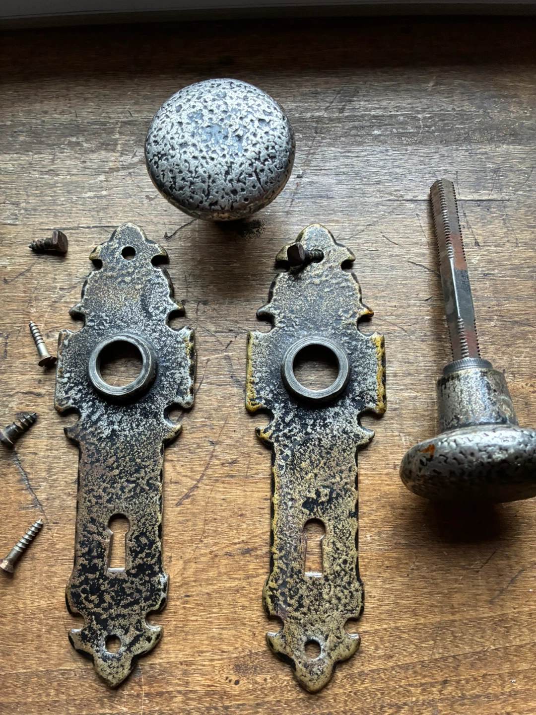 Vintage Peterboro Door Knobs & Mortise Lock Arts & Crafts Deco - photo 2