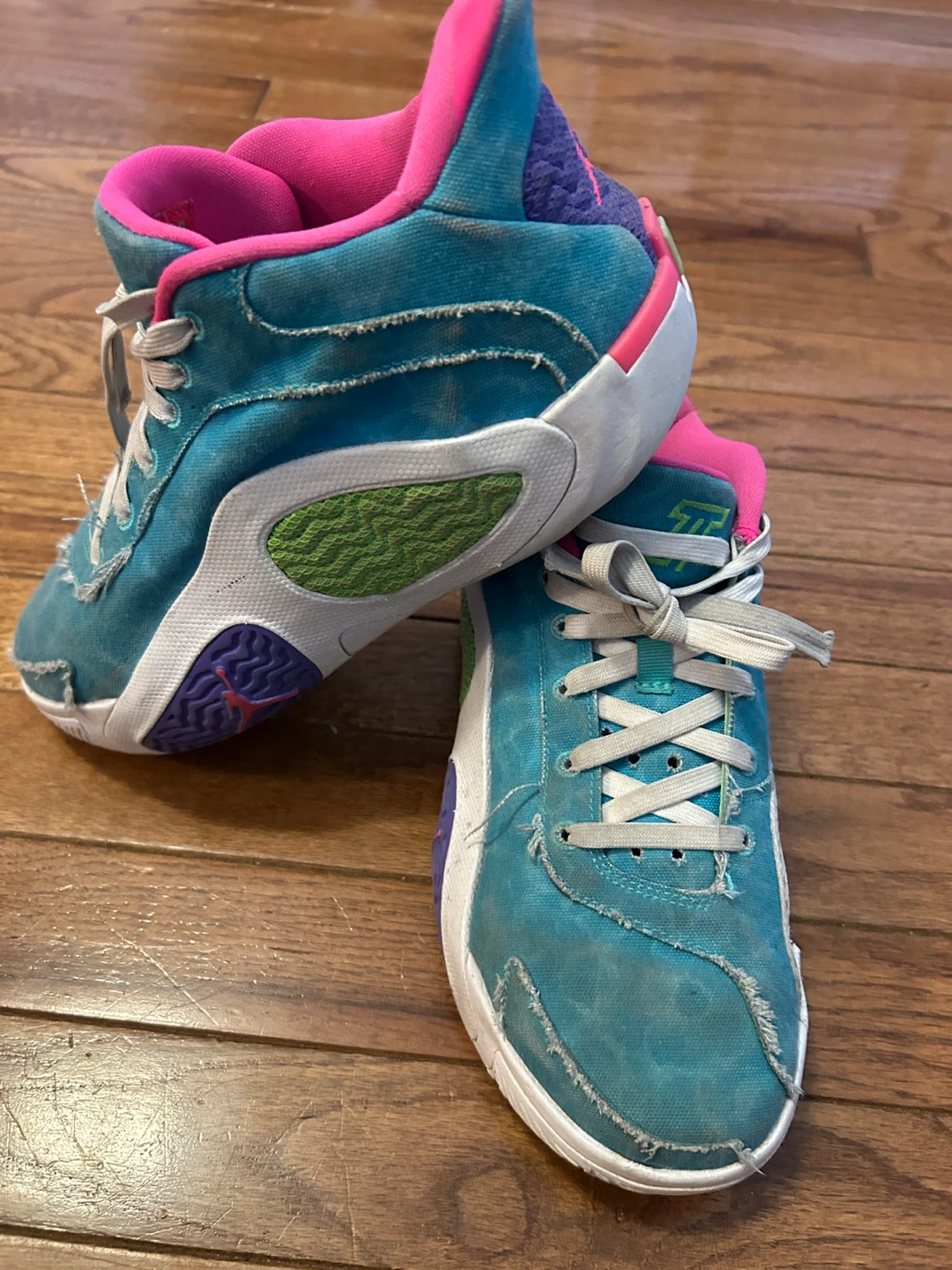 Jordan Tatum 1 Blue Pink Shoes Step Ins