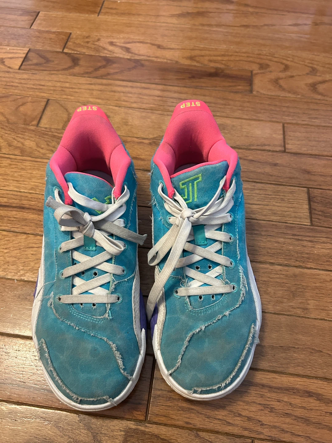 Jordan Tatum 1 Blue Pink Shoes Step Ins - photo 2