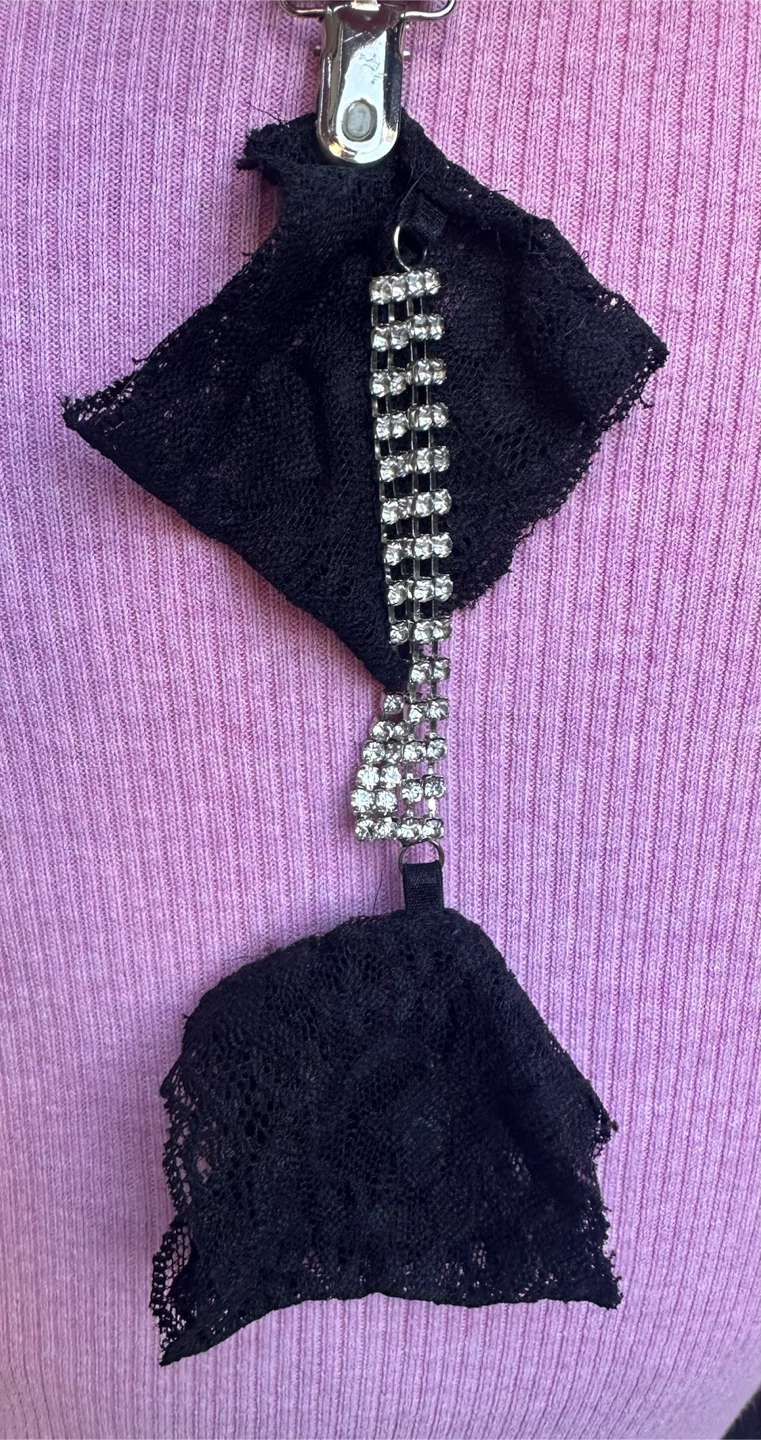 Dreamgirl Rhinestone Black Lace Handcuffs Accessory - photo 3