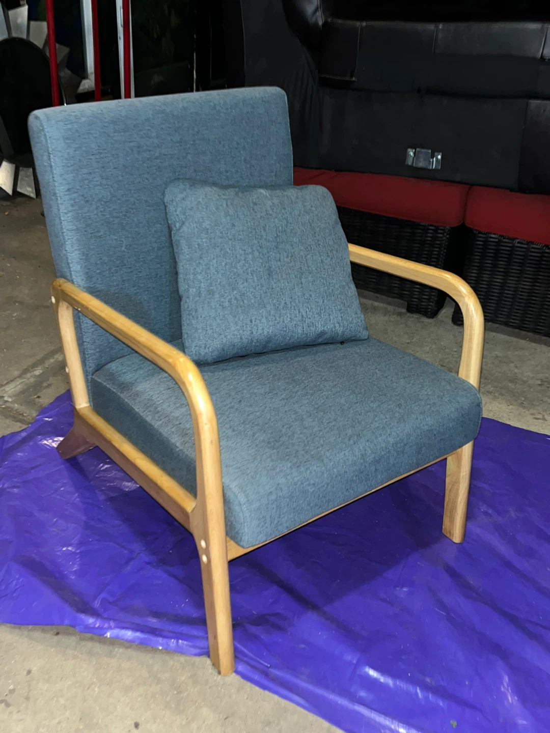 Mid-Century Style Wooden Armchair - photo 2