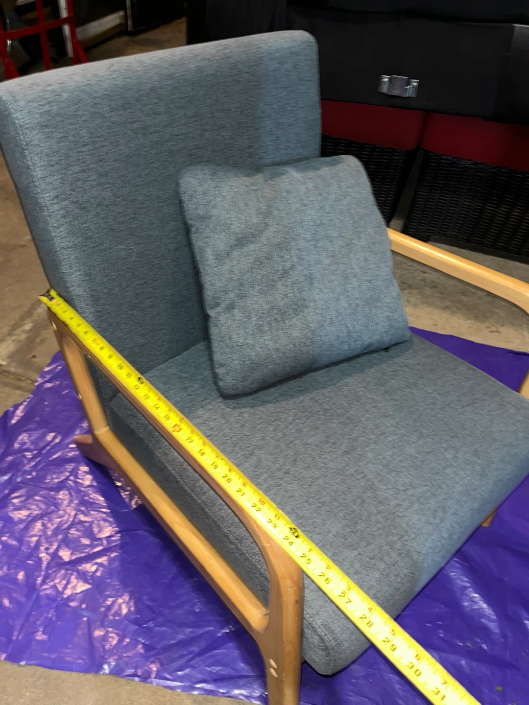 Mid-Century Style Wooden Armchair - photo 3