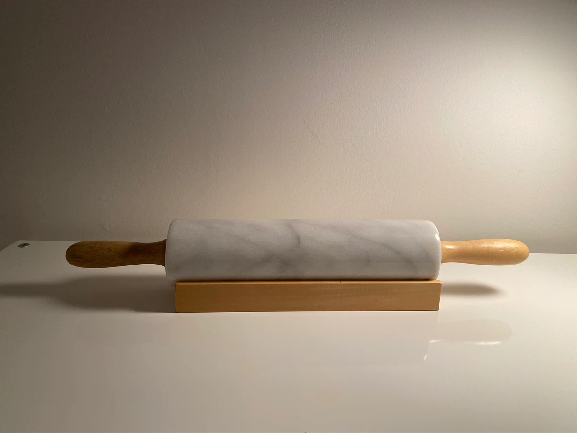 Marble Rolling Pin with Wood Stand - photo 2