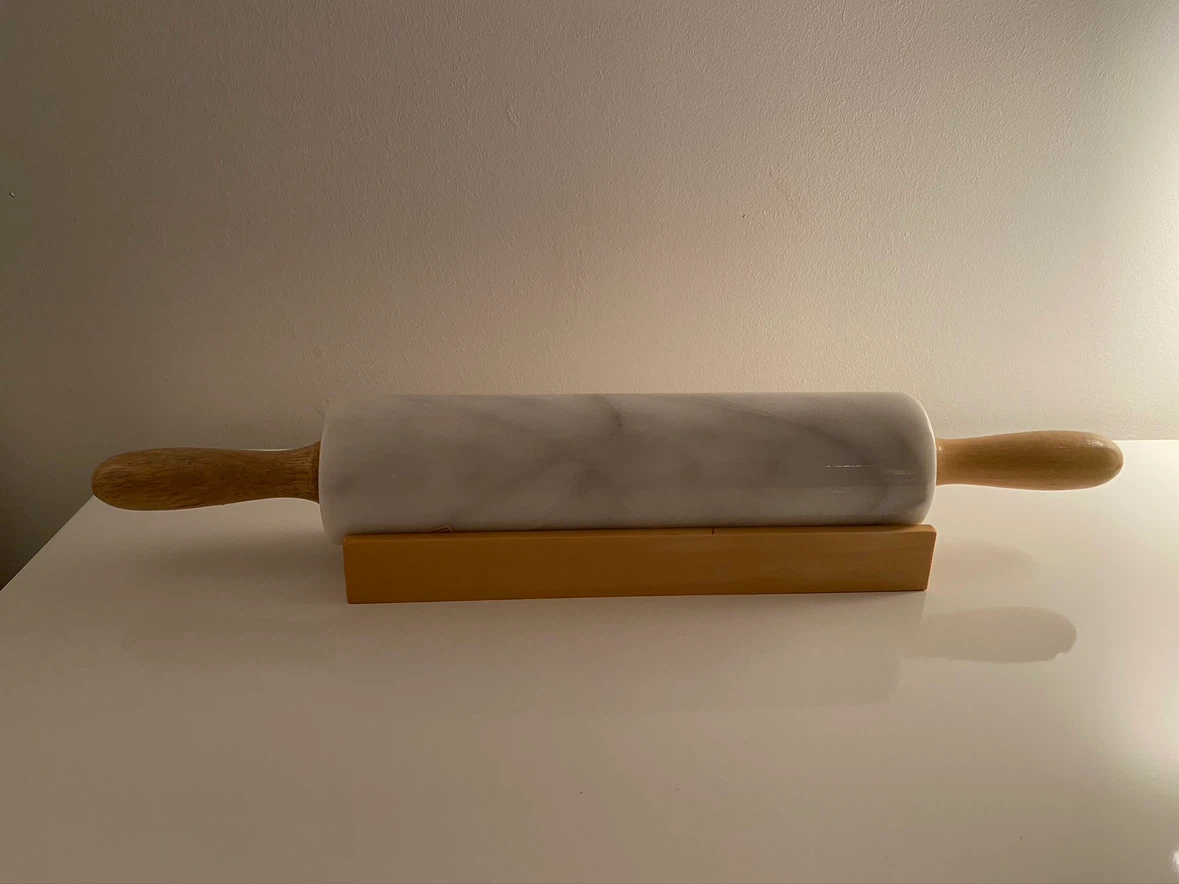 Marble Rolling Pin with Wood Stand - photo 3
