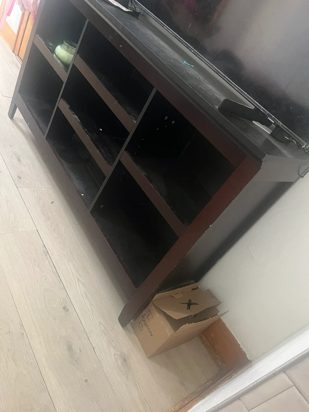 Dark Brown TV Media Console Stand - photo 2