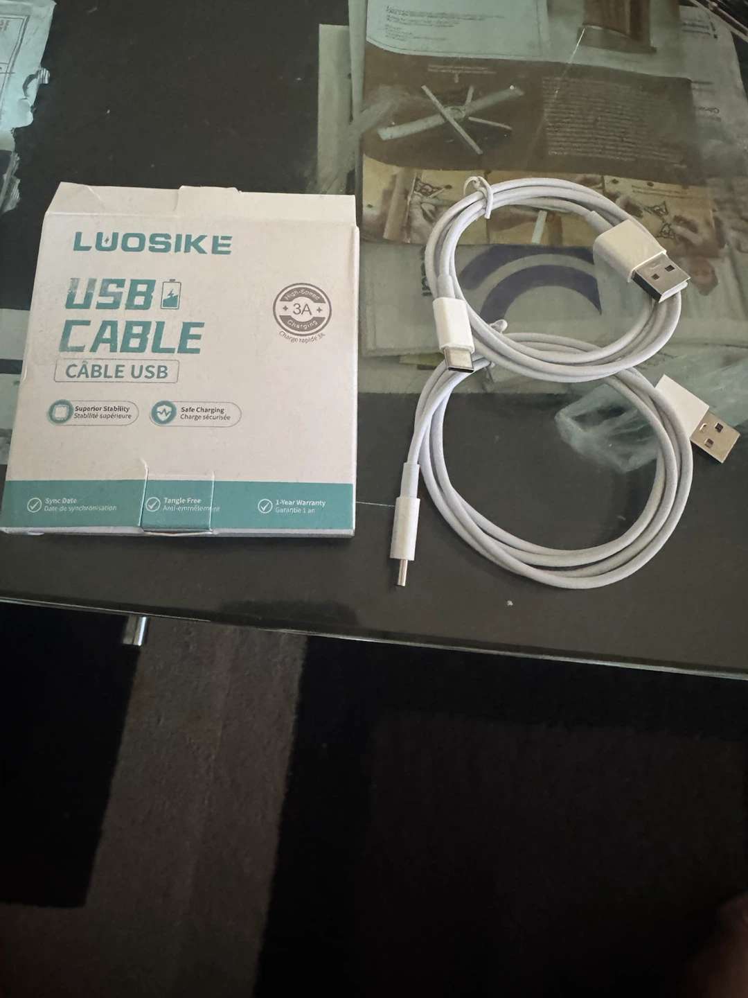 LUOSIKE USB A to USB C Cables 2-Pack