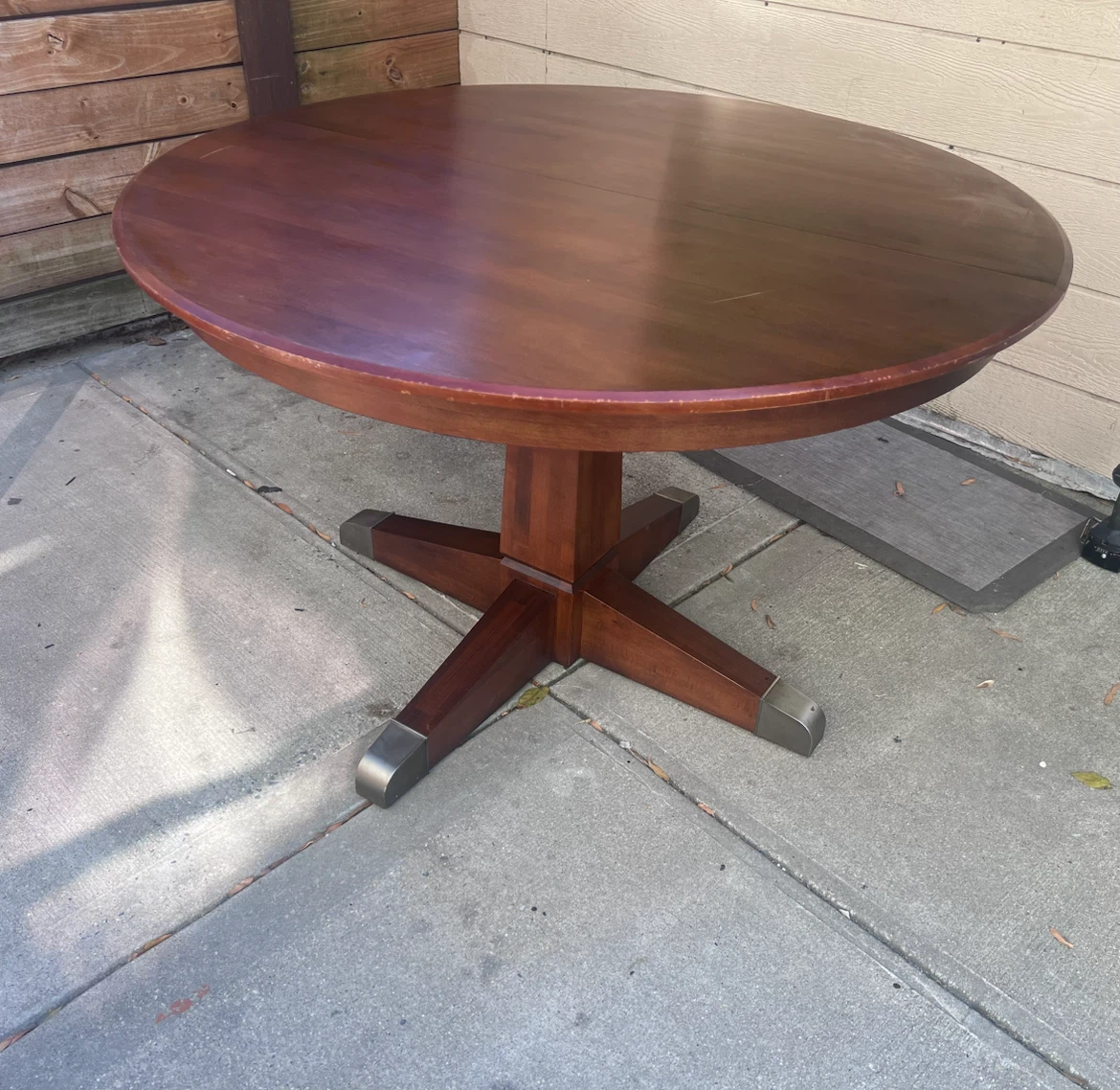 Round vintage Wooden Dining Table. Mesa para comedor. - photo 2