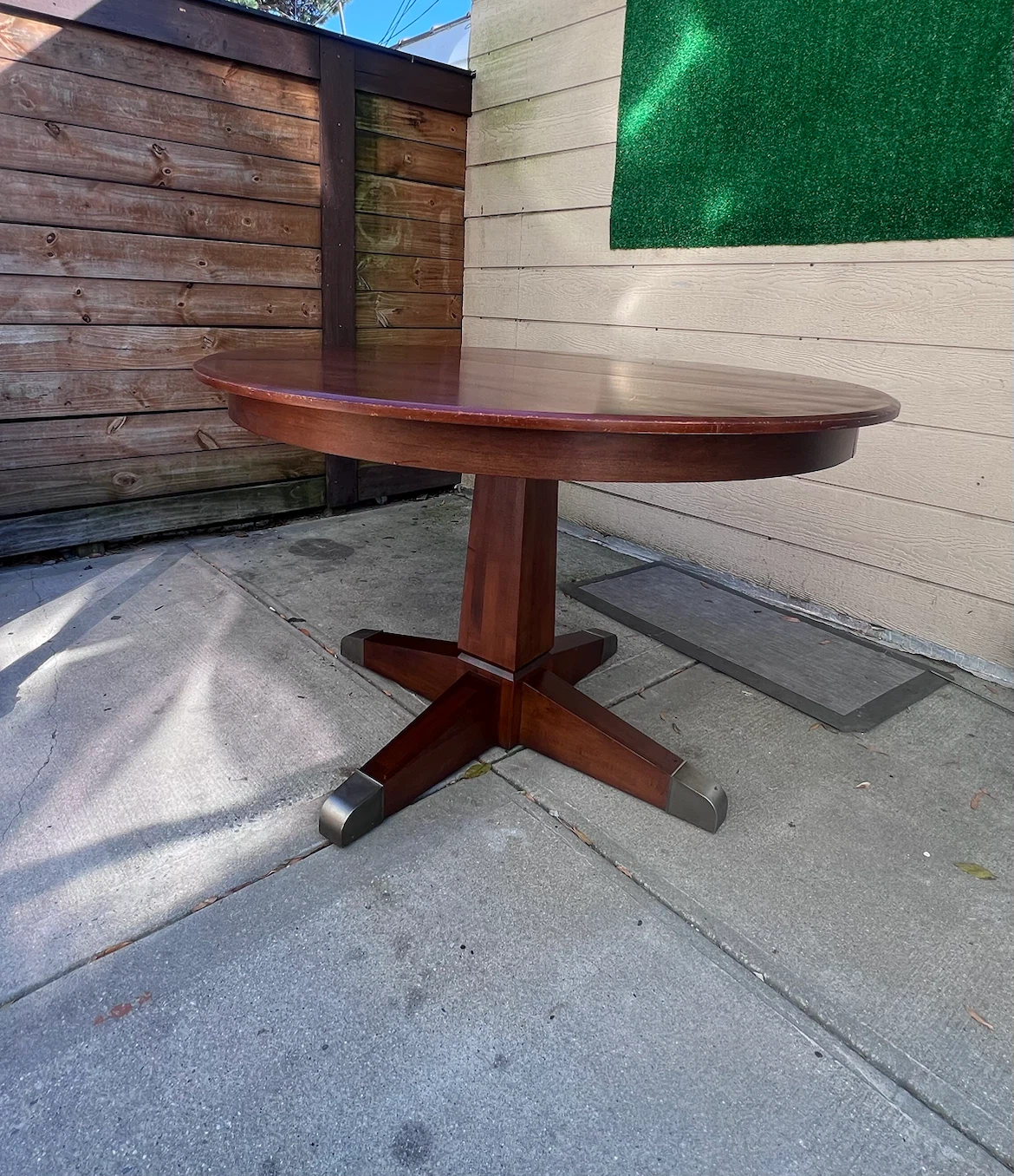 Round vintage Wooden Dining Table. Mesa para comedor. - photo 3