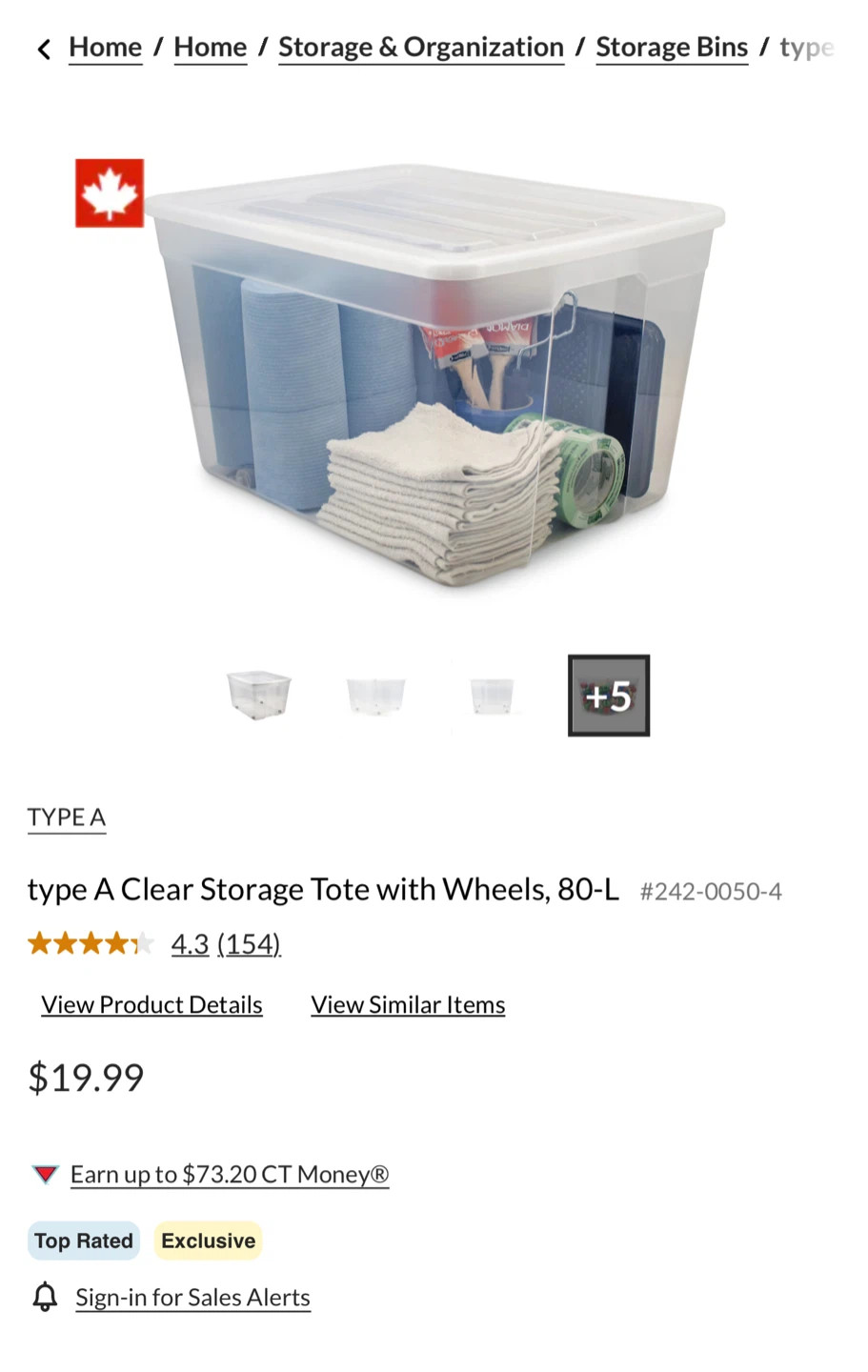 Bundle - 3 Storage Bins - Sterilite and Type A - photo 2