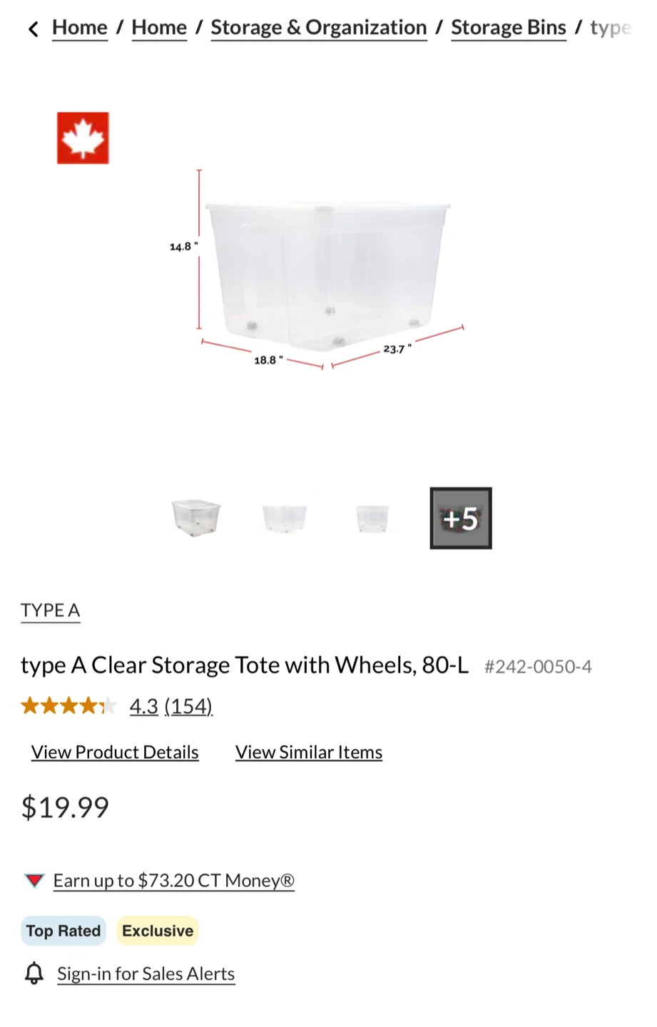 Bundle - 3 Storage Bins - Sterilite and Type A - photo 3